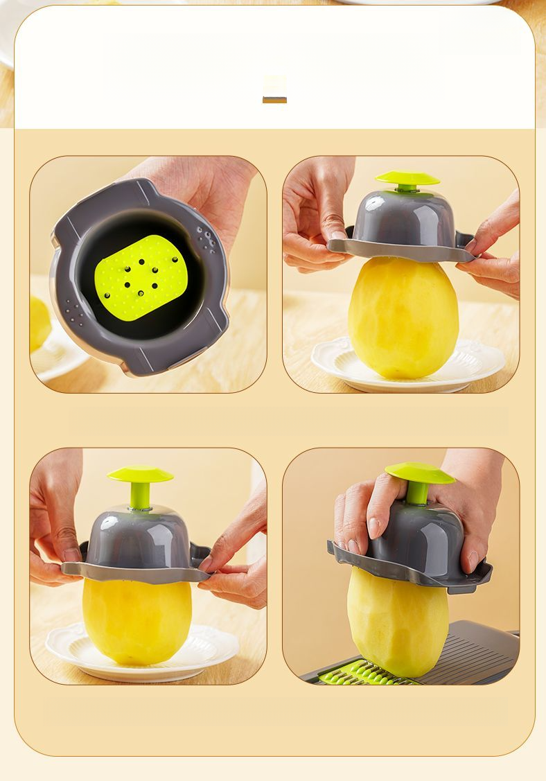 Utensile per tagliare a cubetti, multifunzionale per frutta, cipolle, grattugia per patate, affettatrice per carote, taglia insalata, taglia verdure_voghion.com