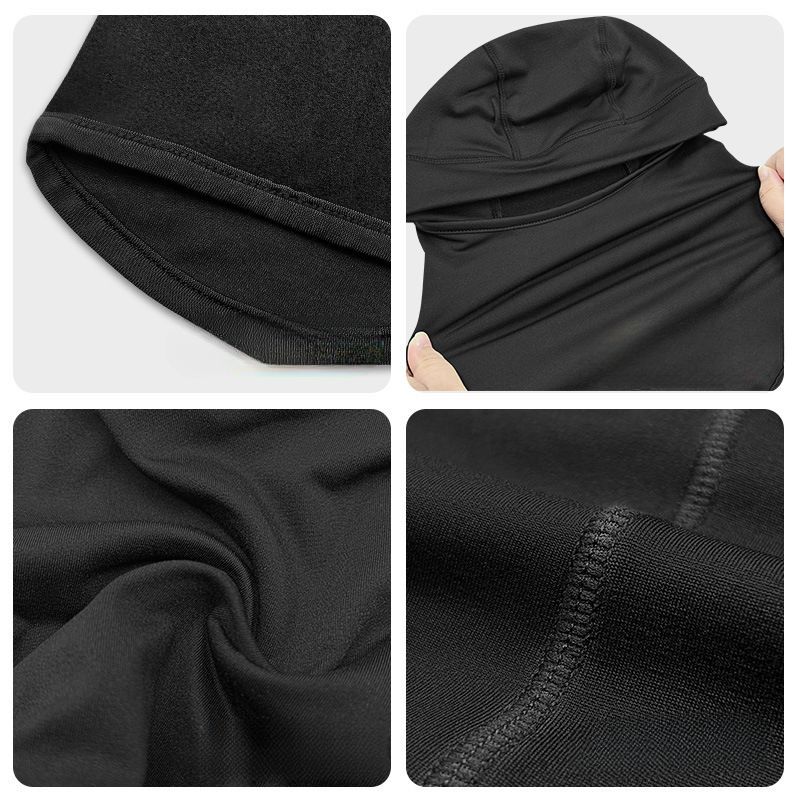Solid Color Cover Elastic Mask Electric Riding Dustproof Head Cover Bandit Hat Integrated Warm_voghion.com