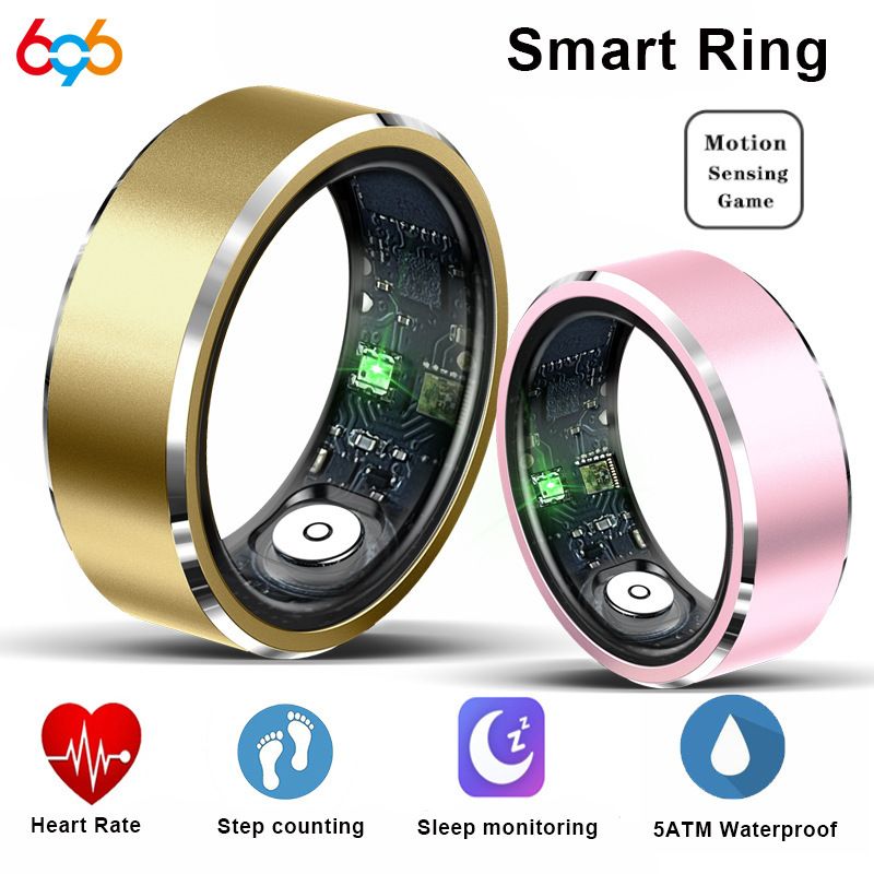 Cross-border Exclusive R5 Smart Sports Health Heart Rate Blood Oxygen Sleep Data Monitoring Jewelry Couple Ring No Lagging_voghion.com