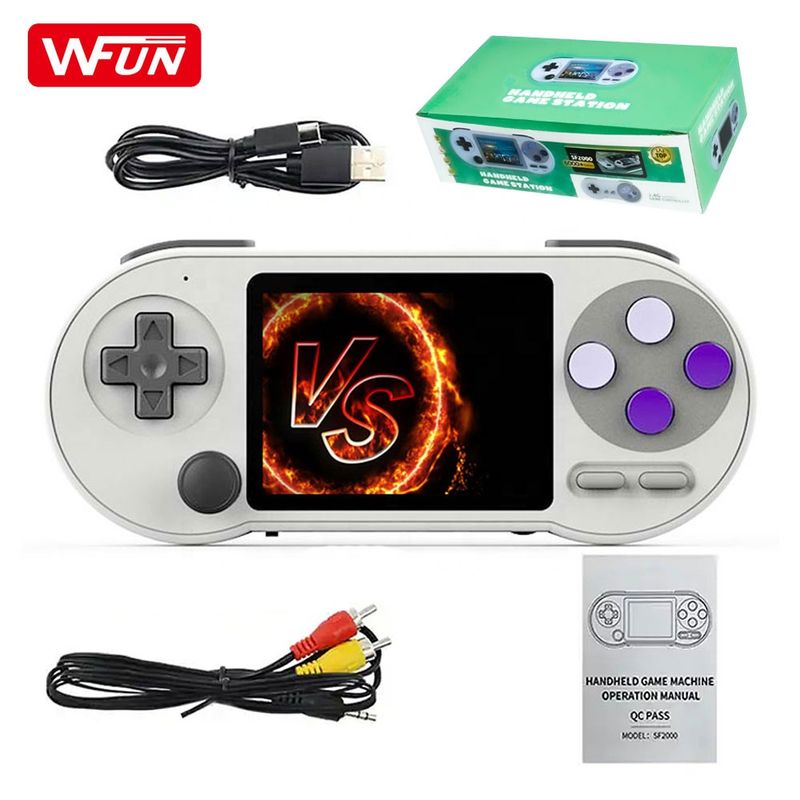 SF2000 3 inç El Konsolu Oyuncu Mini Taşınabilir Oyun Makinesi Dahili 5000 Oyun_voghion.com