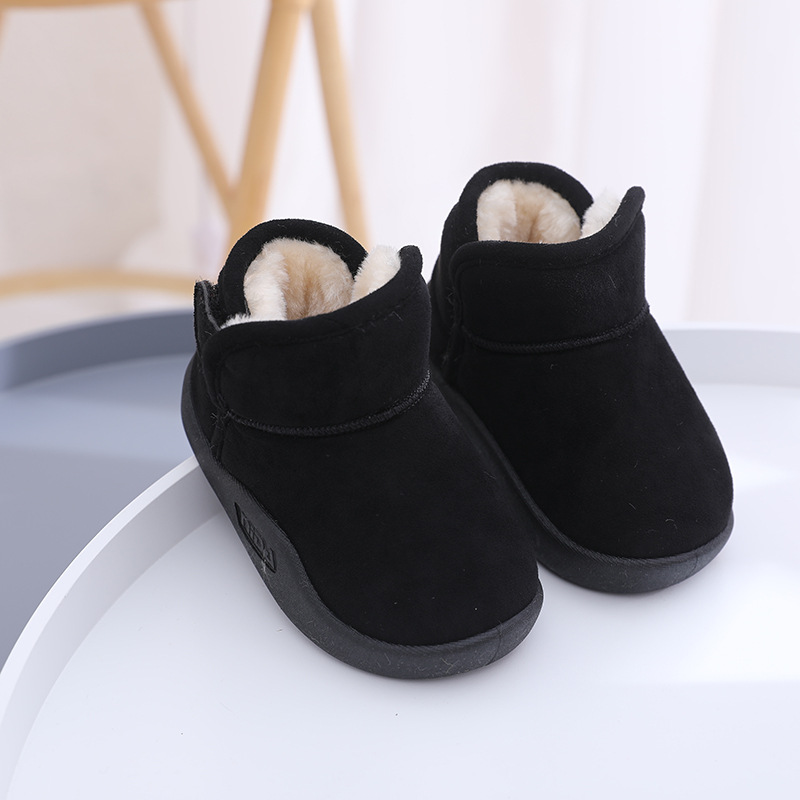 Doposci per bambini con isolamento morbido e spesso, suole morbide, scarpe invernali per bambini, scarpe grandi in cotone per ragazzi, scarpe per ragazze_voghion.com
