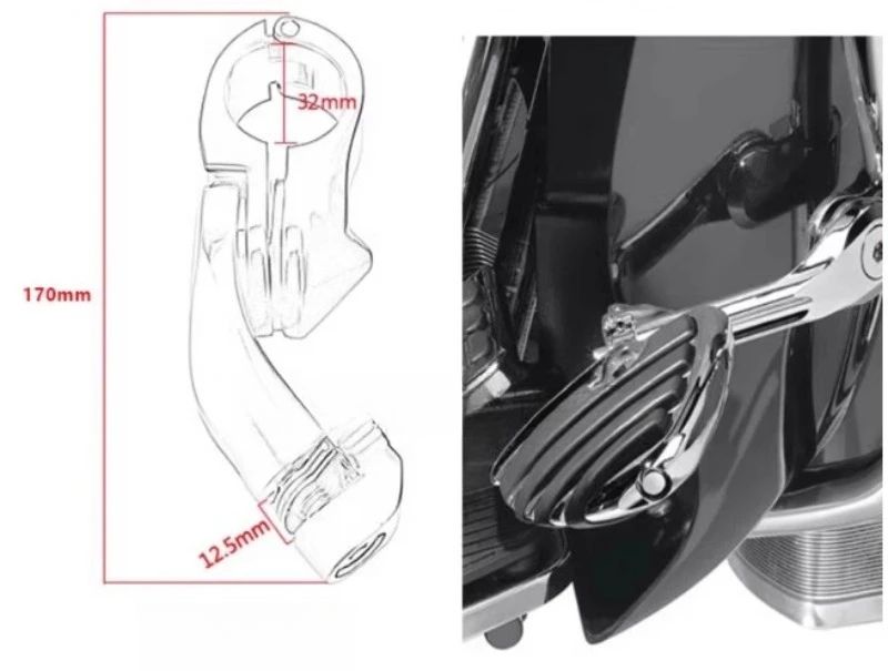 For Harley-Davidson Street Glide Road Glide Footrests Replacement Bumper Pedal Motorcycle Installation Guard Rest Cruise Pedals_voghion.com