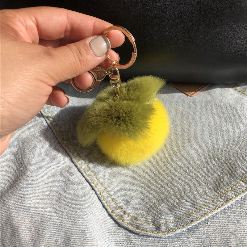 Mini ins Real Rex Rabbit Hair Mini Persimmon Portachiavi per auto Ciondolo Carino Peluche Palla Palla Borsa Decorazione appesa_voghion.com