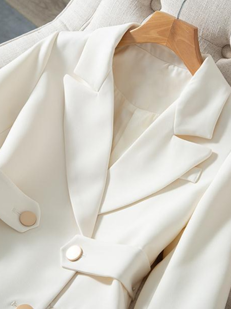 2023 Suit Coat Woen's Spring Autun New Fashion White Blouse Blazers for Woen Chic and Elegant Woan Jacket Casual_voghion.com