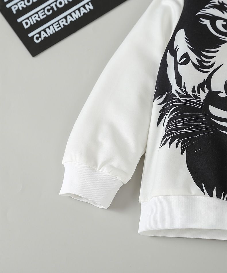 Kinderkleidung Pullover Anzug Frühling und Herbst hübscher Jungen Freizeit zweiteiliger Anzug kleine und mittlere Kinder Baby modische Sportbekleidung Trend_voghion.com