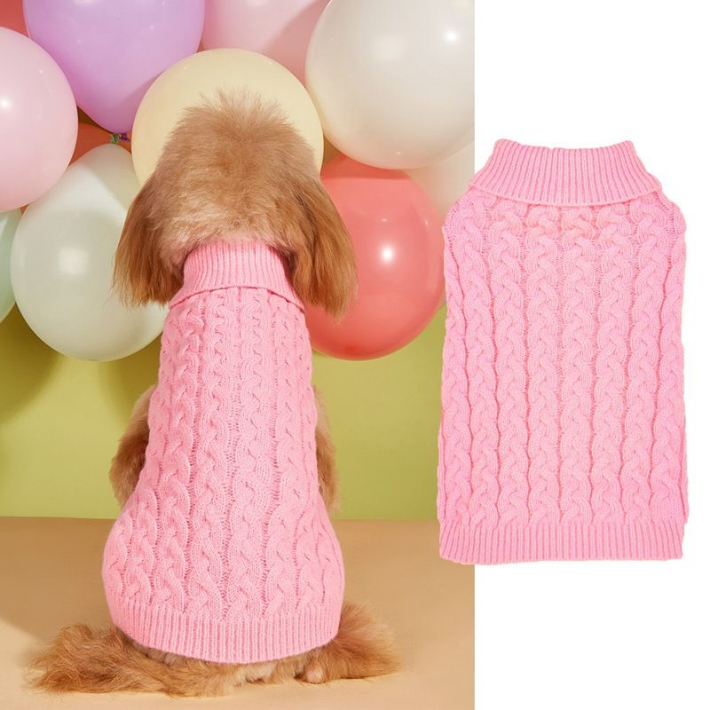 Neuer zweibeiniger, lässiger, elastischer, einfarbiger, bequemer Teddy-Bichon-Hundepullover in mehreren Stilen_voghion.com