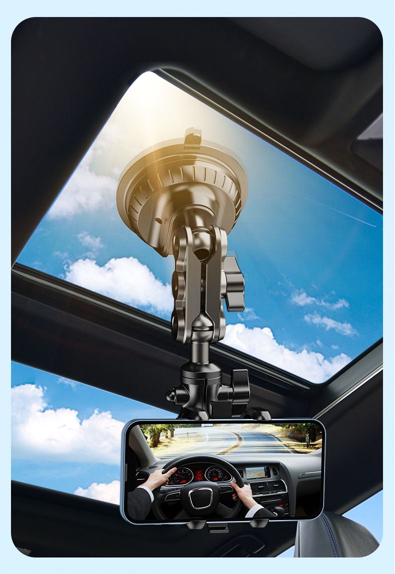 Car Mounted Photography Phone Holder, Car Viewing Angle, DJI Gopro Suction Cup, Motion Camera, Pan Tilt Device_voghion.com