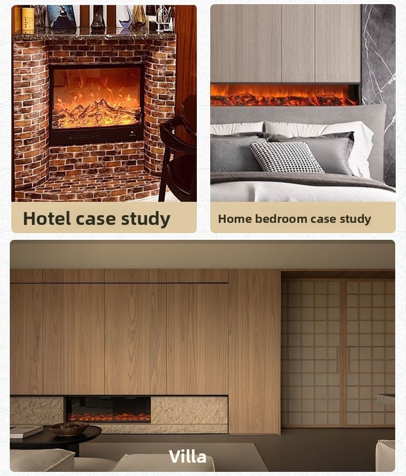 Camino elettrico elettronico a LED con fiamma simulata in stile europeo, riscaldatore decorativo incorporato per uso domestico_voghion.com