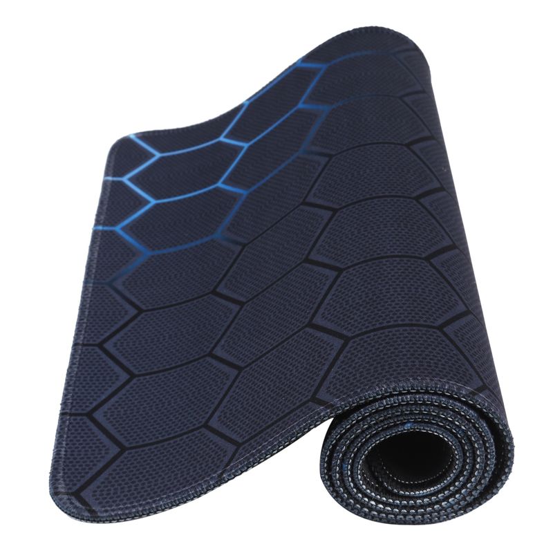 Anti-Slip gummi klud overflade spil musemåtte tastatur pad, størrelse: 90 x 40 x 0,2 cm (blå honeycomb)_voghion.com