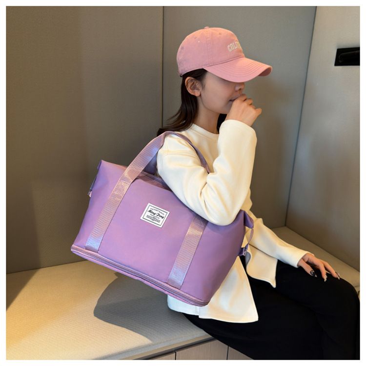 Grande capacità impermeabile con separazione asciutto bagnato, borsa per esercizi yoga, nuoto e fitness, studente a breve distanza_voghion.com