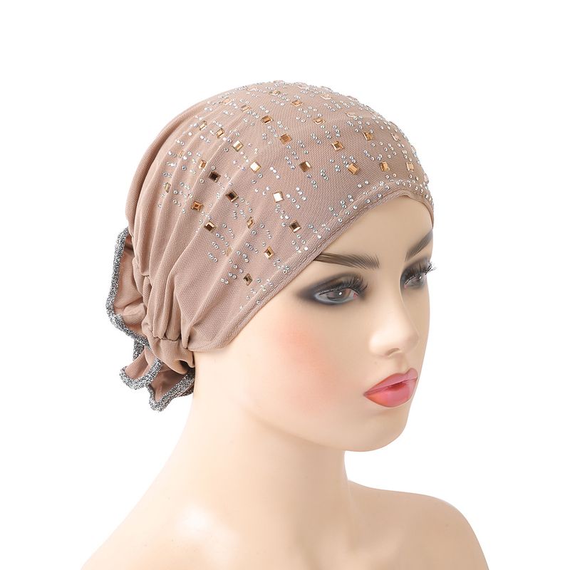 Moda Cristallo Canapa Diamante Caldo Piastra Fiore Fondo Cappello Fascia Sciarpa Araba H008_voghion.com