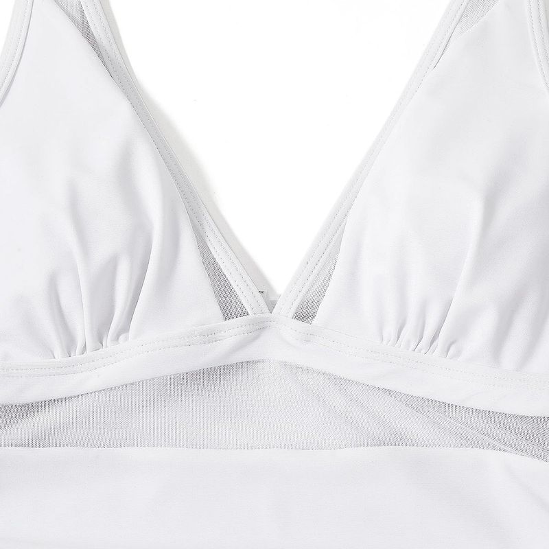 Maillot de bain une pièce taille haute pour femmes, nouveau modèle européen et américain, maillot de bain moulant et sexy, ajouré, point chaud_voghion.com