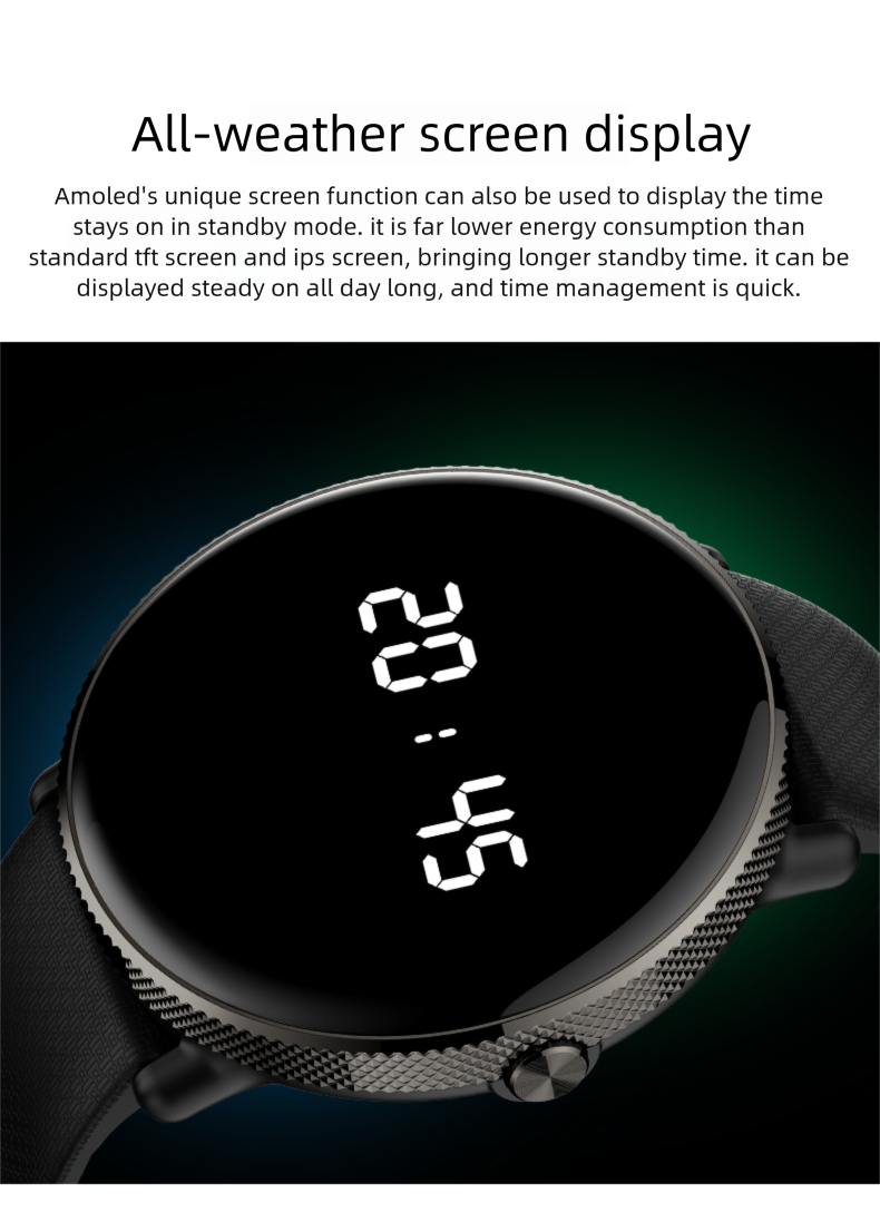 【Always On Screen】Fashionable Sports Smart Watch For Men And Women, Fitness Tracker, Heart Rate, Pressure, Blood Oxygen,_voghion.com