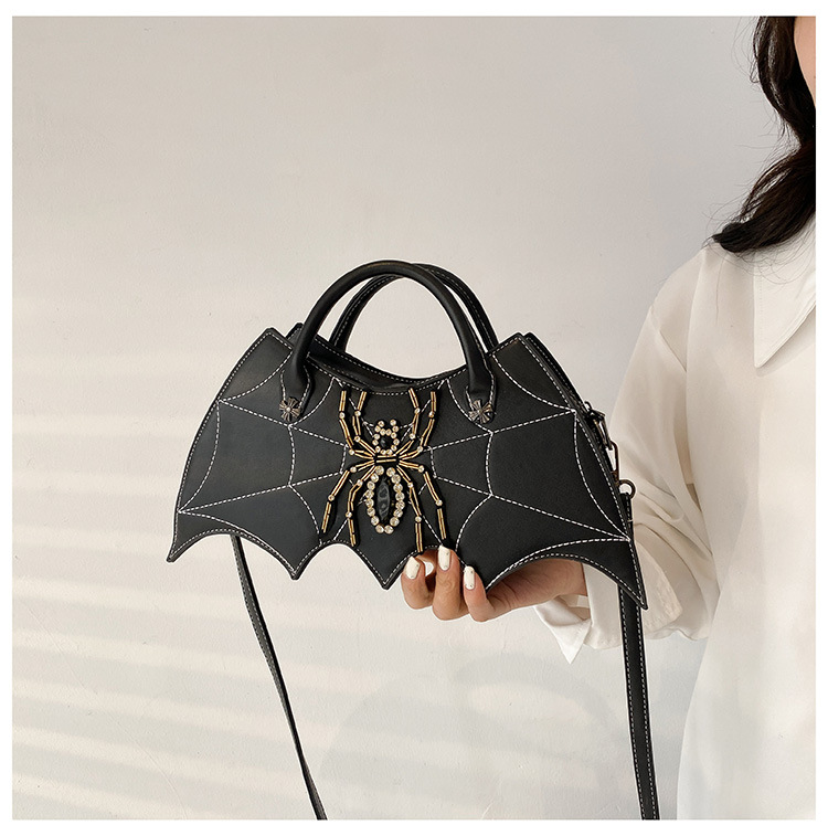 Women's Bags Handbag Fashion Creative Handmade Spider Bag Personality Embroidery Diamond Women's Bag PU Messenger Bag_voghion.com