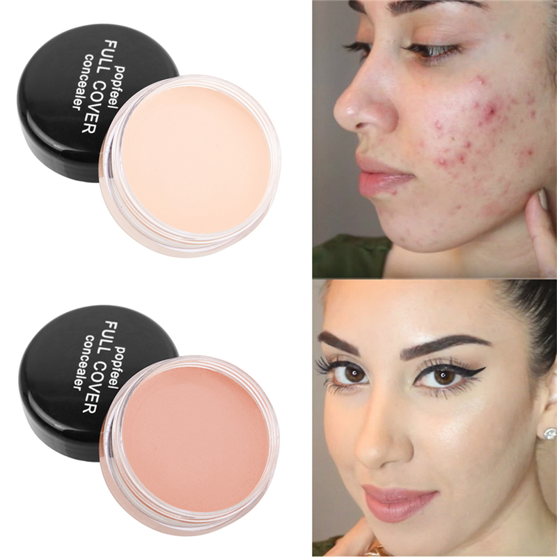 Concealer Foundation Cream Makeup Base Professional Full Coverage Freckles Cover Acne Spots and Dark Circles Facial Makeup_voghion.com