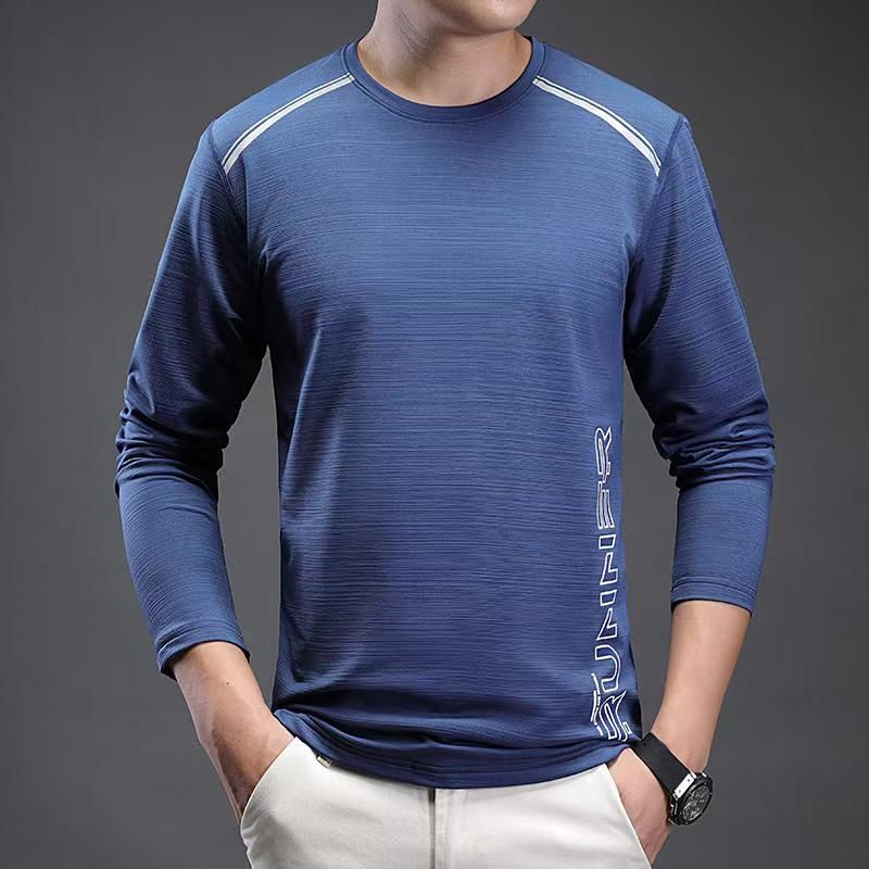 Long sleeved T-shirt for leisure, sports, fitness, high elasticity, quick drying top_voghion.com