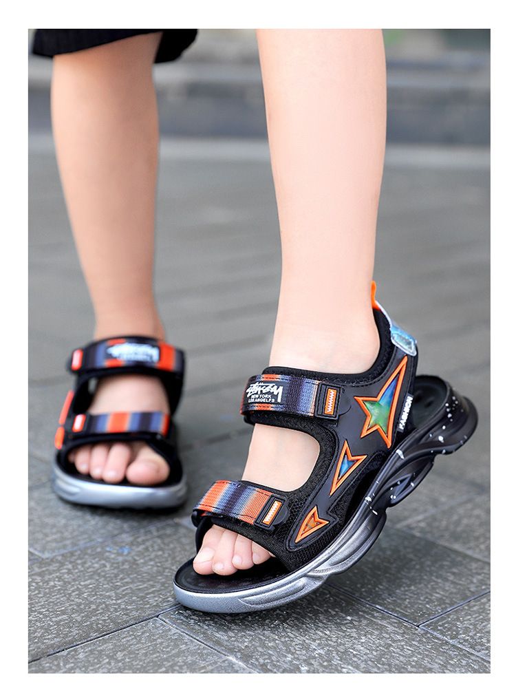 Mutter & Kinder Kindersandalen 2024 Jungensandalen im neuen Stil mit offener Spitze im Sommer für Jungen, rutschfeste Strandschuhe für Kinder_voghion.com