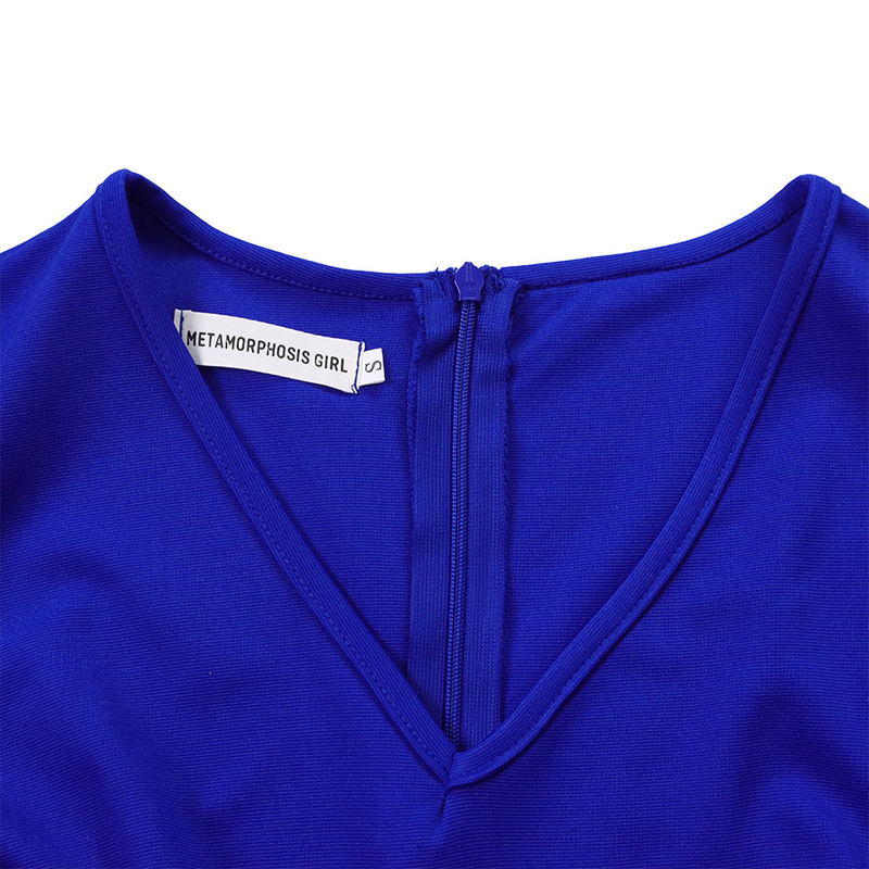 Abbigliamento da donna Manica a tromba da donna tinta unita taglia grande_voghion.com