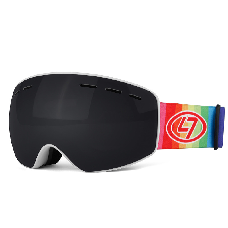 Unisex Ski Double-Layer Niwwel Proof Kugelgestalt Brëller Fir Kanner Outdoor Mountaineering Ski Goggles_voghion.com