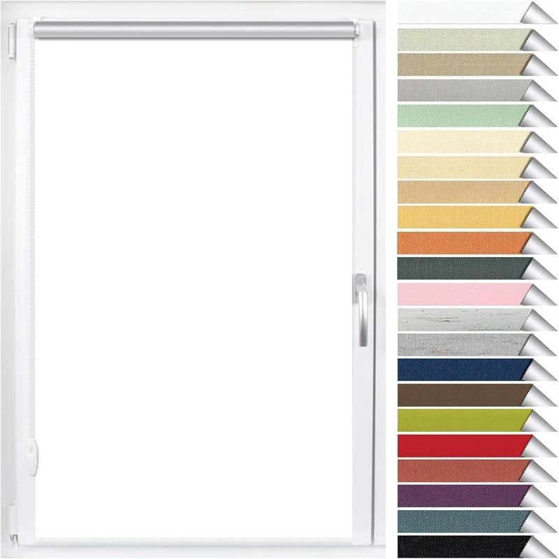 Møbler 17 mm mørklægningsgardiner, hvide/grå/gule, 100 % mørklægning, løftbare, gardiner uden stansning_voghion.com