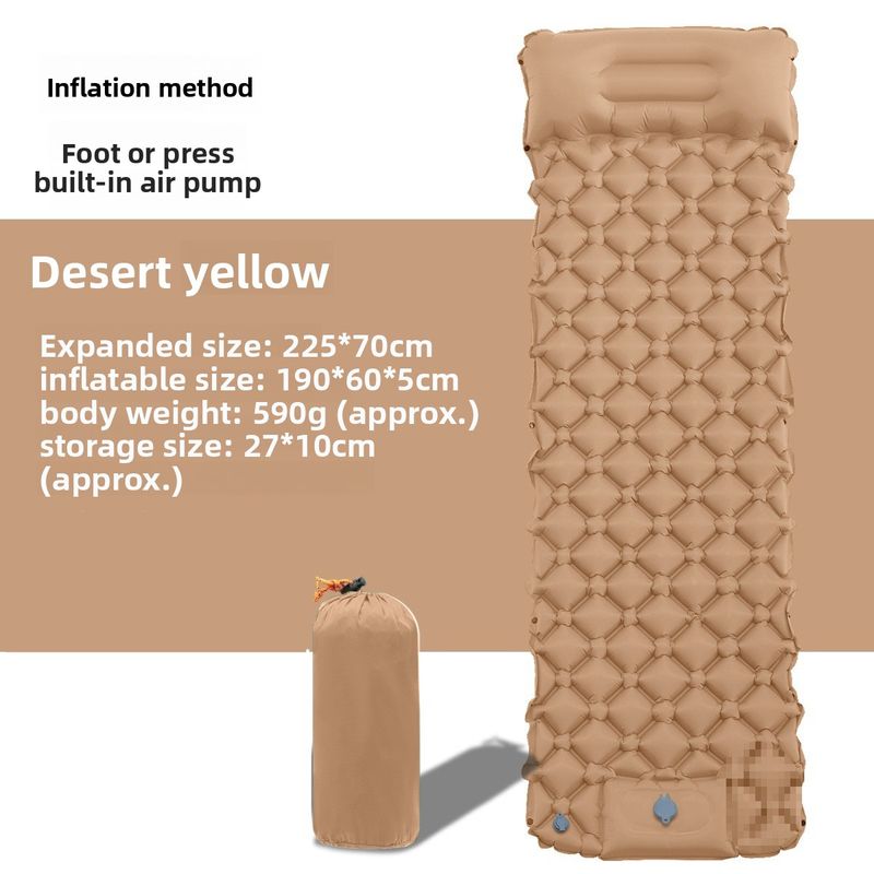 Thickened Outdoor Foldable Portable Tent Nap Ground Moisture-Proof Single Double Egg Nest Inflatable Mat_voghion.com