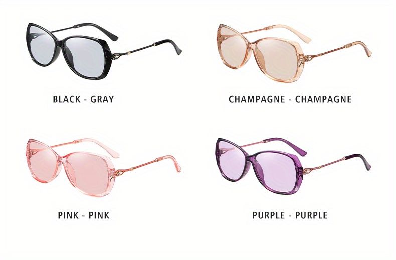 Modische HD-Photochrom-Sonnenbrille für Damen, polarisierte Gläser für Autofahren und Reisen, übergroße, ultraleichte Luxus-Sonnenbrille für Damen_voghion.com