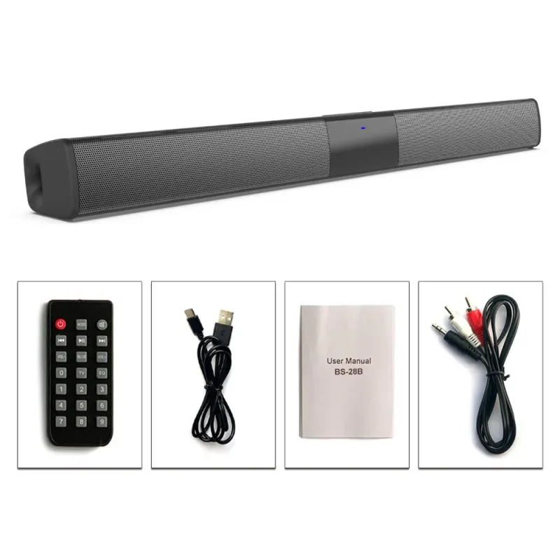 HIFI Wieless Bluetooth Speake Home Theate TV Compute Echo Wall Steeo Suound Sound FM Radio Remote Contol_voghion.com