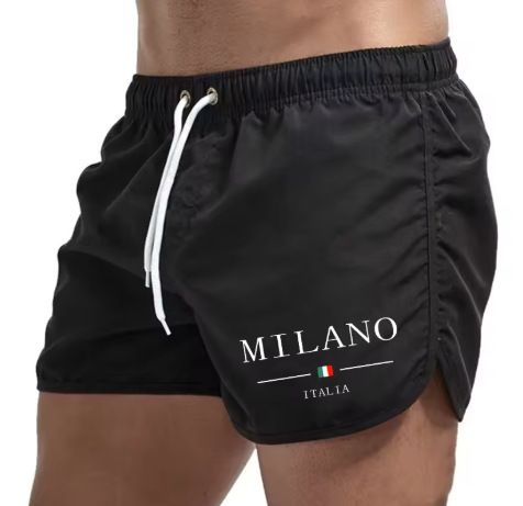 Men's Quick-Dry Swim Shorts With City Print - Lightweight Beach Shorts For Swimming, Jogging & Casual Wear - Summer Outdoor Active Shorts_voghion.com