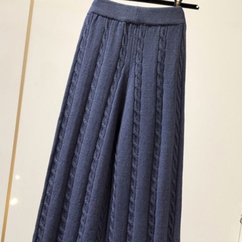 Pantaloni in maglia K Fashion Pantaloni lunghi Maglione Abbigliamento donna_voghion.com