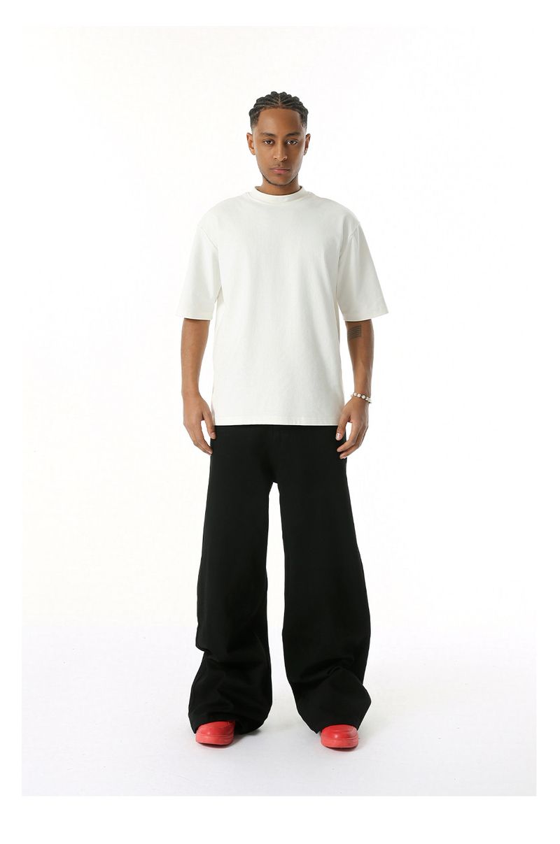 EF JEANS | 2025 Spring New Hong Kong Style Fashion Old Retro Casual Versatile Drape Floor Mopping Jeans_voghion.com