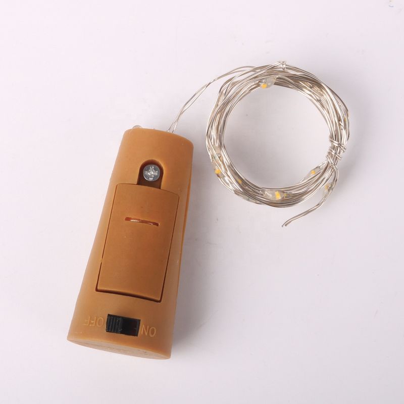 20 LED-Lichterketten mit Flaschenverschluss – 2 m/1 m flexible Kupferdraht-Lichterkette für Weinflaschen, Weihnachten, Partys, Heimdekoration_voghion.com