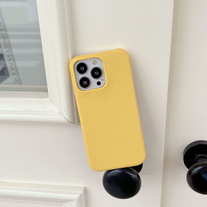 Mobile phone case Suitable for Apple 15pro max retro litchi pattern mobile phone case Apple 14/13pro max anti-fall protective cover_voghion.com