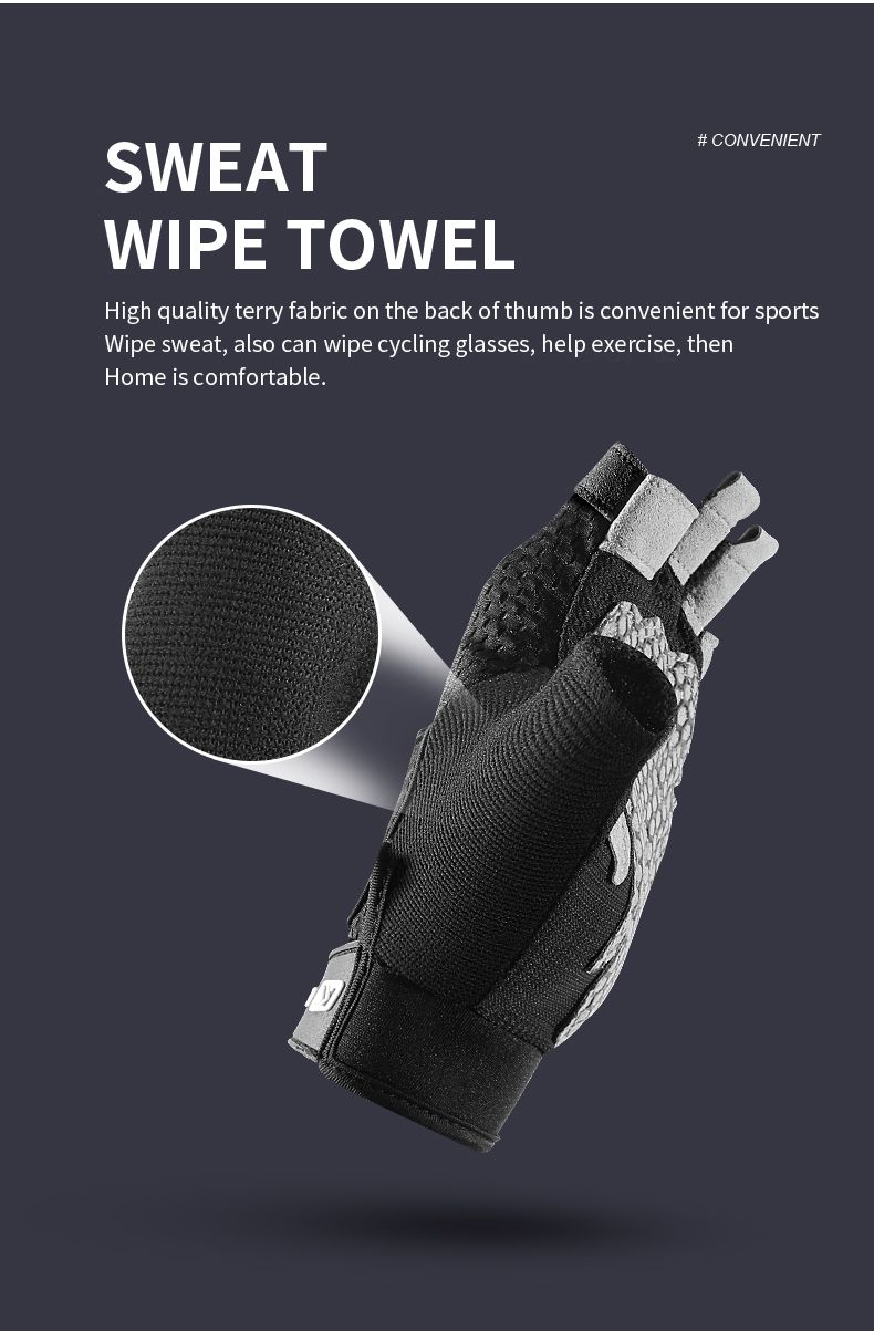 Guanti da ciclismo a mezze dita traspiranti e antiscivolo in silicone per sollevamento pesi, per uomo e donna_voghion.com