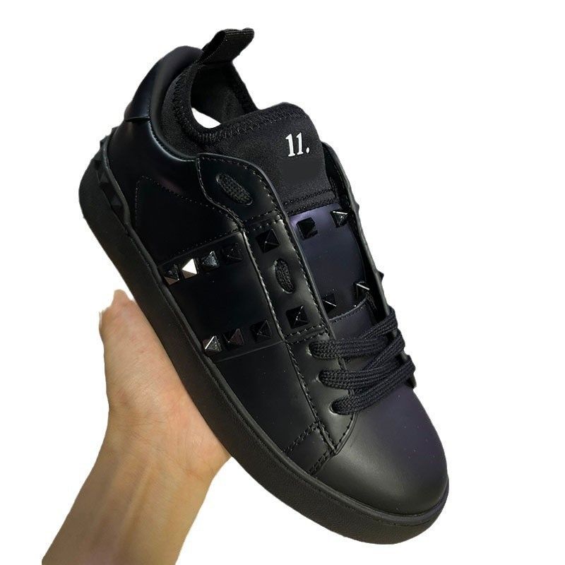 2024 Nuove scarpe da ginnastica V-Home Leisure Sports Rivet bianche in vera pelle, alla moda e alla moda, per uomo e donna_voghion.com