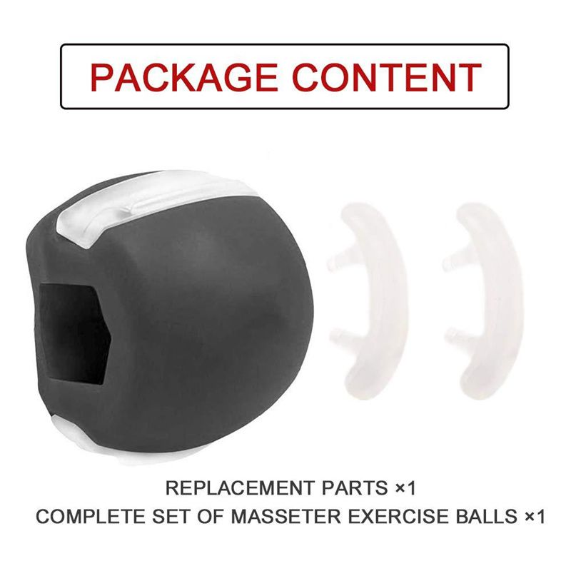 Ballon d'exercice de la mâchoire en gel de silice de qualité alimentaire, ballon d'entraînement musculaire, ballon de fitness, tonification du cou et du visage, entraînement des muscles de la mâchoire, lifting du visage_voghion.com