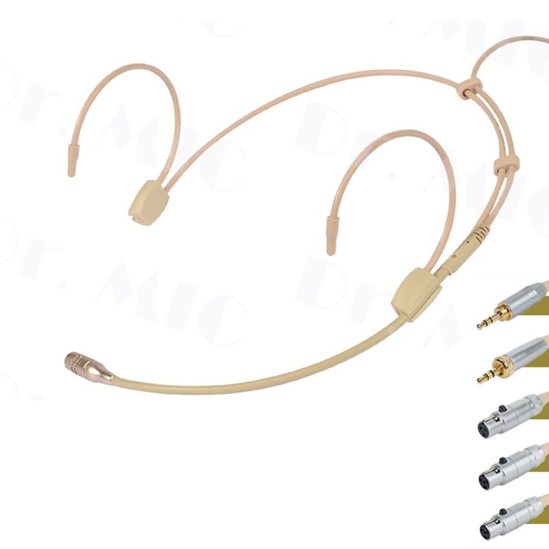 Casque d'écoute à condensateur omnidirectionnel avec crochet d'oreille et capuchon de microphone_voghion.com