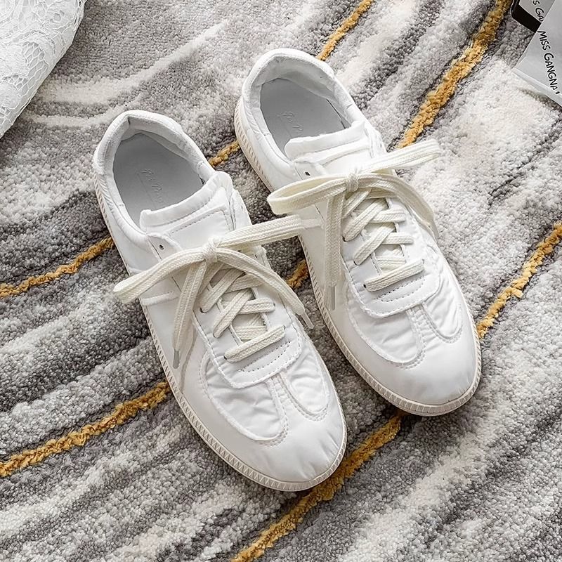 Cloud White Damen Neue Leder Soft Bottom Leichte Trainingsbrett Casual Sportschuhe Damen_voghion.com