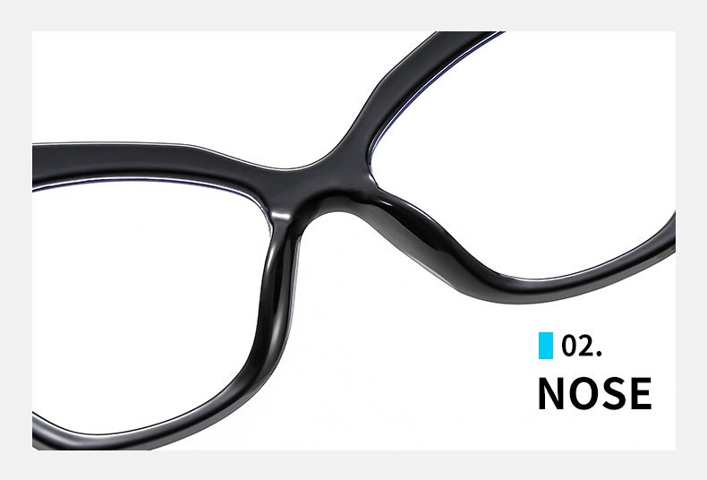 Montature per occhiali da donna, occhiali da vista piatti a forma di occhio di gatto, nuovi occhiali alla moda con montatura grande per uomo, occhiali con montatura anti luce blu e colori a contrasto._voghion.com