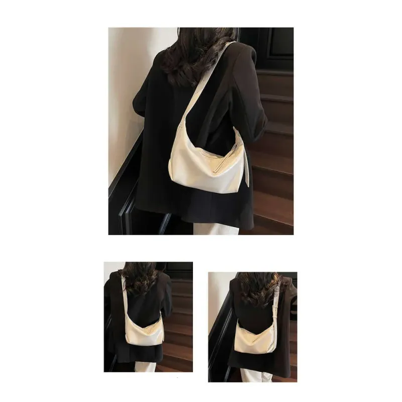 Borsa a tracolla monospalla in tinta unita, di grande capacità, casual e testurizzata, per donna_voghion.com