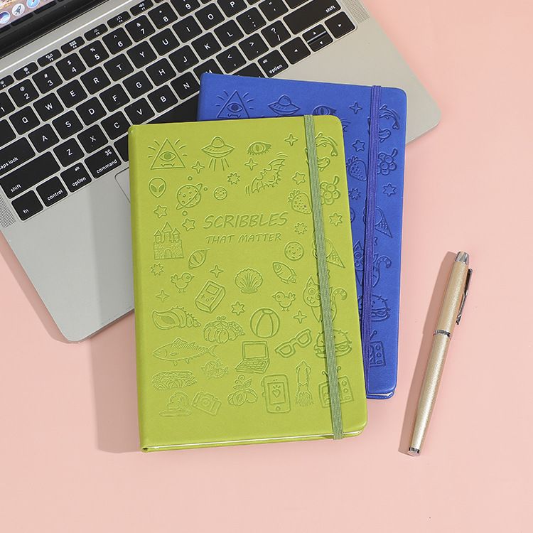 Mini notes A5 i A6 ze skóry PU z gumką – uroczy, kreskówkowy wzór, liniowane strony do prowadzenia dziennika, szkoły, pracy i codziennych notatek_voghion.com