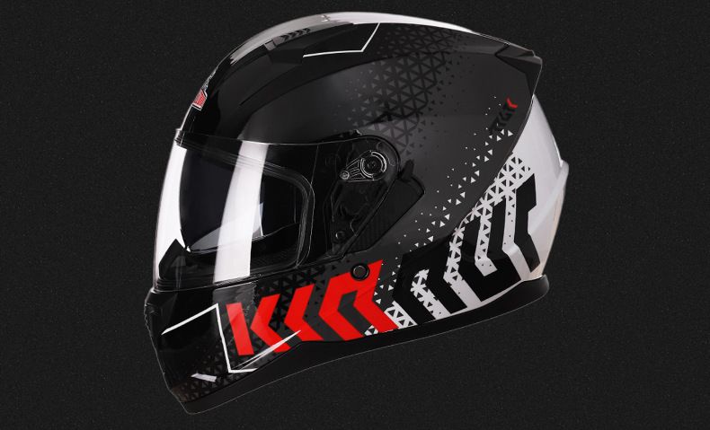 Casco da moto Casco da moto con doppia lente traspirante e copertura integrale per tutte le stagioni_voghion.com