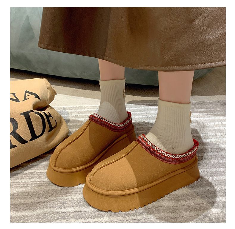 Sieviešu Tazz čības Tasman Kažokādas Slides Klasisks sinepju sēklas Ultra Mini Platform Boot Slip-on Les Petites zamšādas vilnas zīmogs_voghion.com