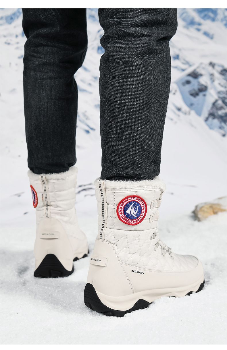 BUFFNY Winter Snow Boots For Men & Women - Waterproof Slip-Resistant Insulated Fur-Lined Short Boots With Thick Sole For Outdoor Comfort_voghion.com