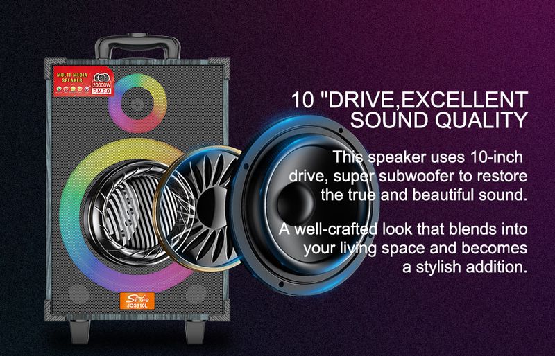 JQS910L Mobil Bağlantı Çubuğu Kare Dans Ses Açık Hava Şarkı Söyleme Karaoke Bluetooth Hoparlör Büyük Ses Gücü_voghion.com