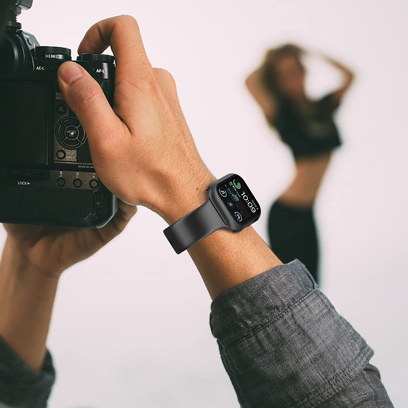 Stikls+apvalks Apple Watch maciņam 8 7 6 SE 5 3 iWatch aksesuārs Ekrāna aizsargs Apple pulksteņu sērija 44mm 45mm 40mm 41mm 38mm 42mm_voghion.com