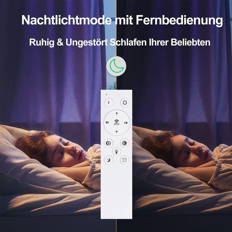 Glitzerlife Deckenlampe LED Deckenleuchte Schwarz - 40W Wohnzimmerlampe Dimmbar Mit Fernbedienung Aus Metall Modernes Design Für Esszimmer Arbeitszimmer Küche_voghion.com
