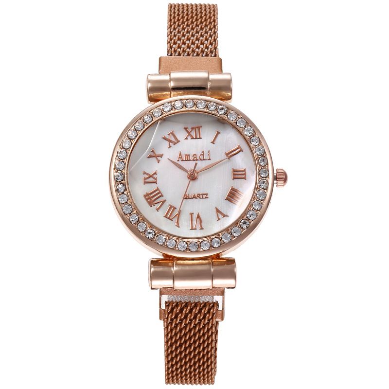 Student Watch Milan Magnet mit römischen Ziffern für Mädchen, einfache Damenuhr für den täglichen Pendler, lässig, Geburtstag, Valentinstagsgeschenk_voghion.com