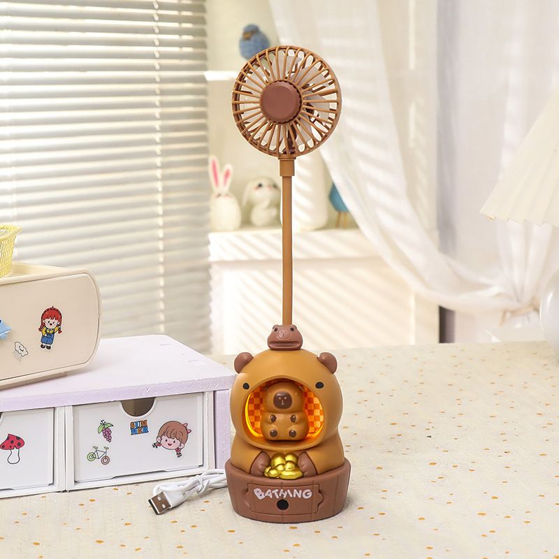 Internet-Berühmtheit Capybara wiederaufladbarer Bleistiftspitzer faltbar so süß Cartoon USB Desktop kleiner Ventilator Kinder_voghion.com