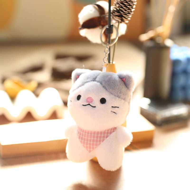 Soft Plush Cat Adorable Keychain Cute Cat Bag Charm Fluffy Pendant Cat Doll_voghion.com