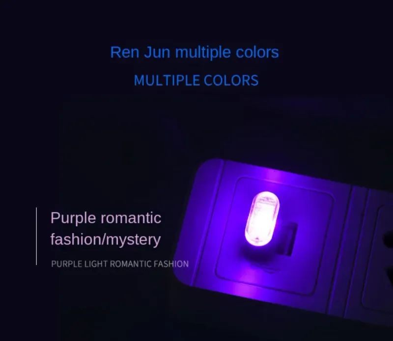 Mini luci LED USB per atmosfera, lampada decorativa al neon per interni, illuminazione di emergenza per auto, universale, portatile, per PC, plug and play_voghion.com